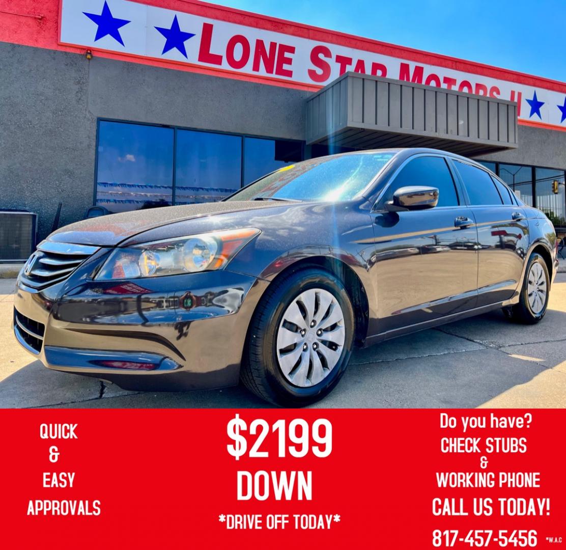 2011 GRAY HONDA ACCORD LX (1HGCP2F38BA) , located at 5900 E. Lancaster Ave., Fort Worth, TX, 76112, (817) 457-5456, 0.000000, 0.000000 - This is a 2011 HONDA ACCORD LX 4 DOOR SEDAN that is in excellent condition. There are no dents or scratches. The interior is clean with no rips or tears or stains. All power windows, door locks and seats. Ice cold AC for those hot Texas summer days. It is equipped with a CD player, AM/FM radio, AUX - Photo#0