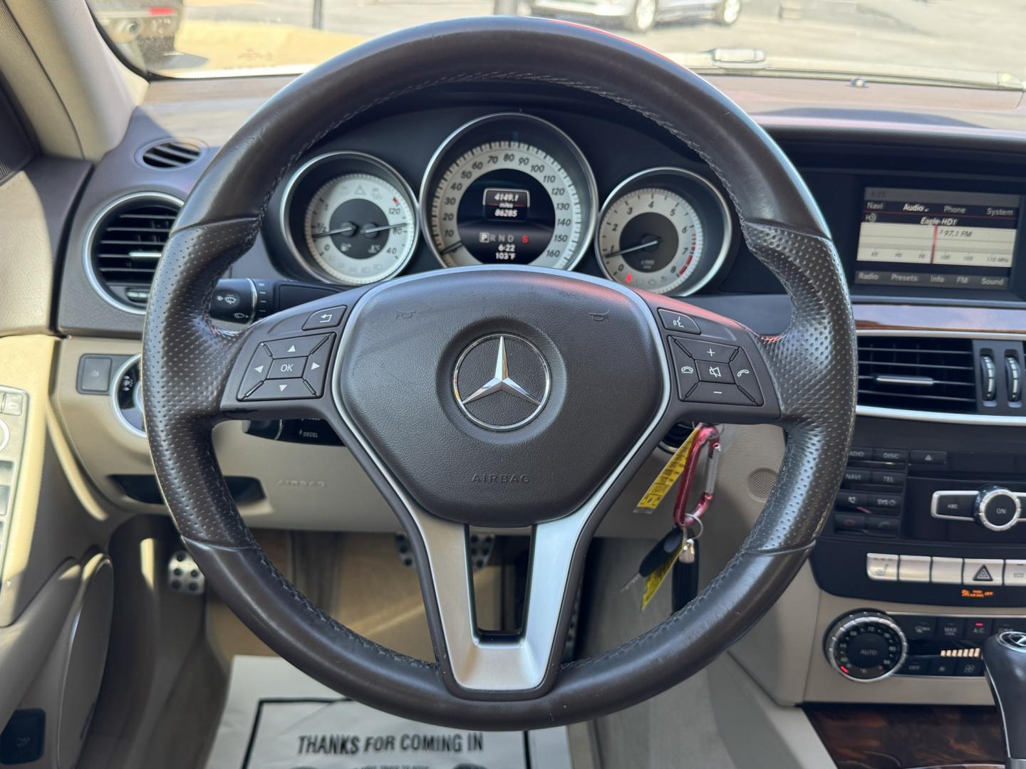 2014 WHITE MERCEDES-BENZ C-CLASS C300 4MATIC (WDDGF8AB0EG) , located at 5900 E. Lancaster Ave., Fort Worth, TX, 76112, (817) 457-5456, 0.000000, 0.000000- Photo#23