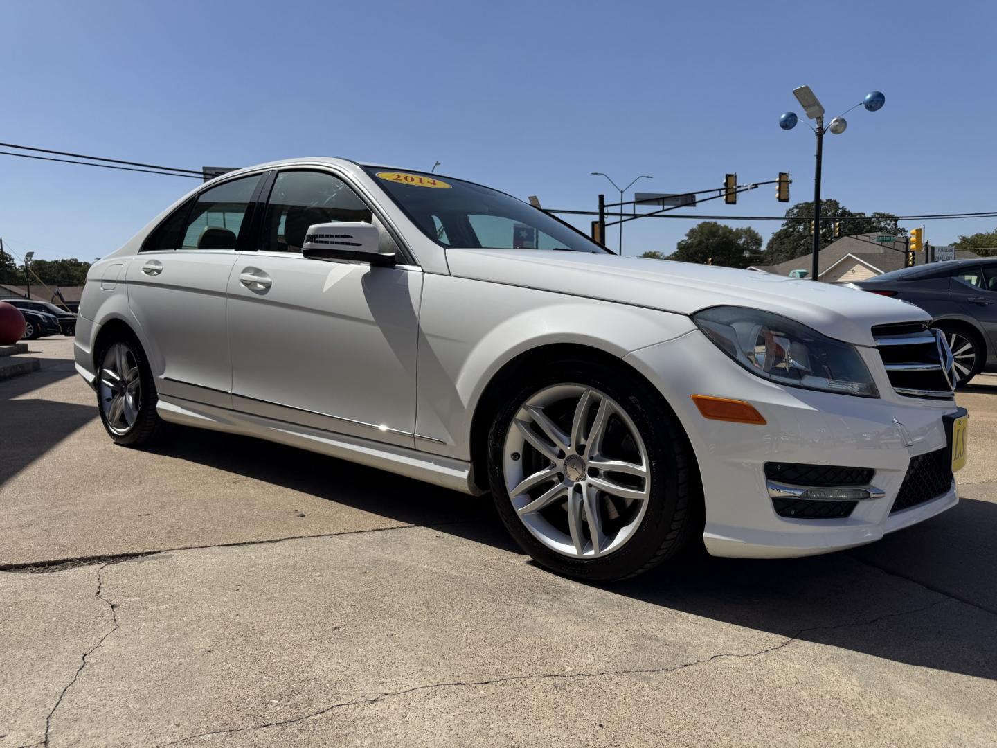 2014 WHITE MERCEDES-BENZ C-CLASS C300 4MATIC (WDDGF8AB0EG) , located at 5900 E. Lancaster Ave., Fort Worth, TX, 76112, (817) 457-5456, 0.000000, 0.000000- Photo#2