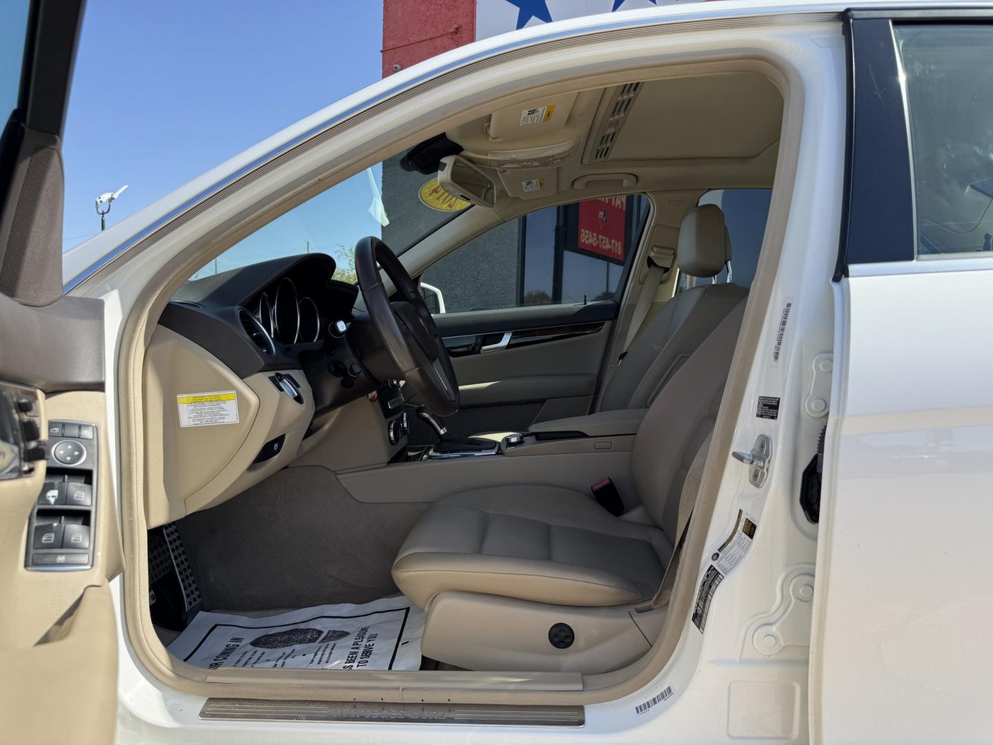 2014 WHITE MERCEDES-BENZ C-CLASS C300 4MATIC (WDDGF8AB0EG) , located at 5900 E. Lancaster Ave., Fort Worth, TX, 76112, (817) 457-5456, 0.000000, 0.000000- Photo#9