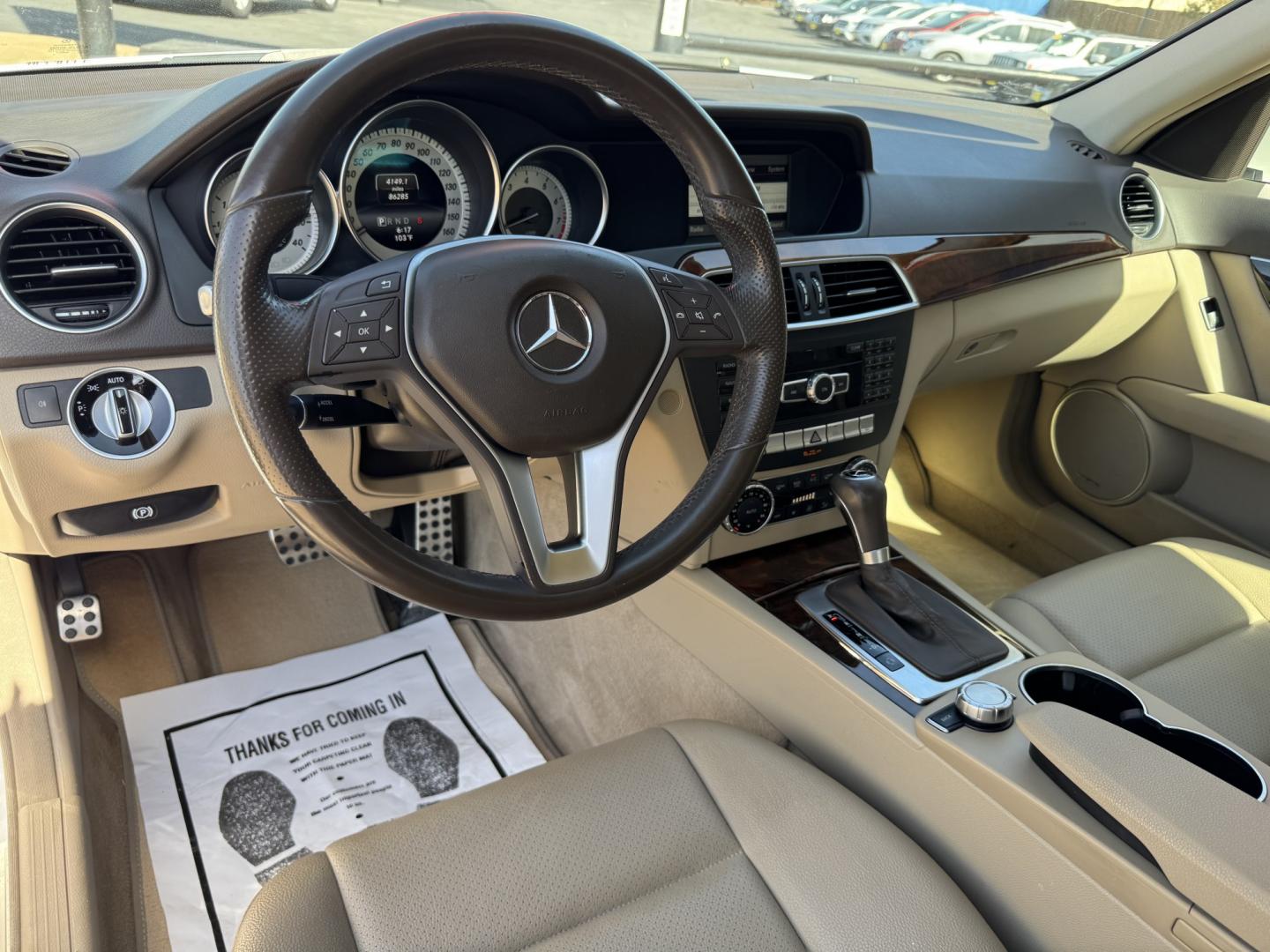 2014 WHITE MERCEDES-BENZ C-CLASS C300 4MATIC (WDDGF8AB0EG) , located at 5900 E. Lancaster Ave., Fort Worth, TX, 76112, (817) 457-5456, 0.000000, 0.000000- Photo#10