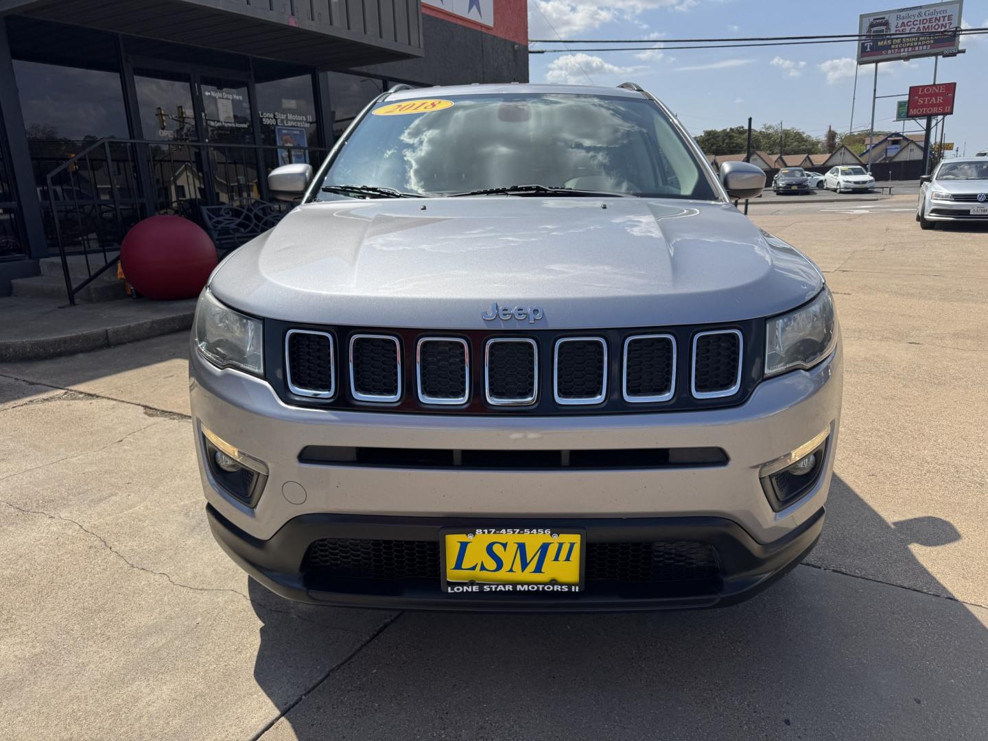 2018 SILVER JEEP COMPASS LATITUDE (3C4NJCBBXJT) , located at 5900 E. Lancaster Ave., Fort Worth, TX, 76112, (817) 457-5456, 0.000000, 0.000000- Photo#1