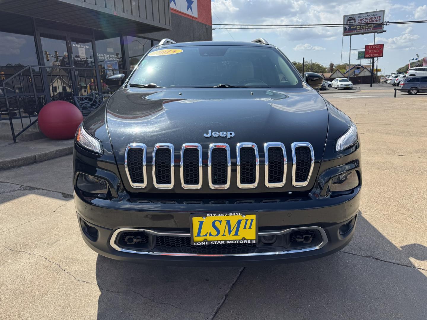 2015 BLACK JEEP CHEROKEE LIMITED (1C4PJMDS5FW) , located at 5900 E. Lancaster Ave., Fort Worth, TX, 76112, (817) 457-5456, 0.000000, 0.000000- Photo#1