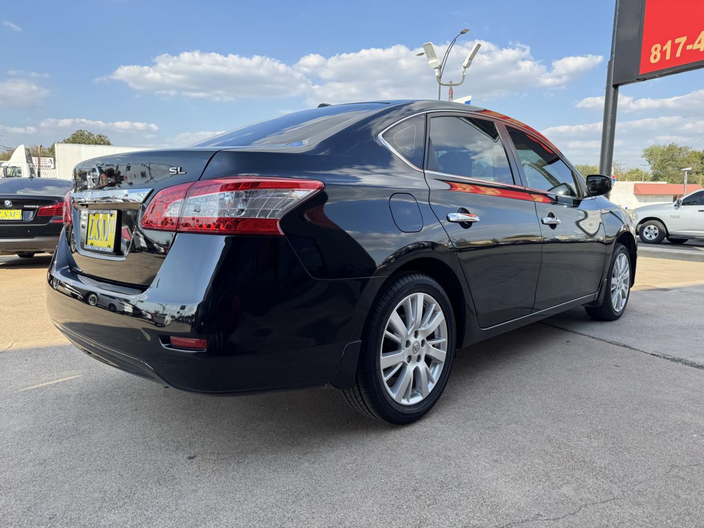 2013 BLACK NISSAN SENTRA SR; S; SL; SV (3N1AB7AP4DL) , located at 5900 E. Lancaster Ave., Fort Worth, TX, 76112, (817) 457-5456, 0.000000, 0.000000- Photo#3