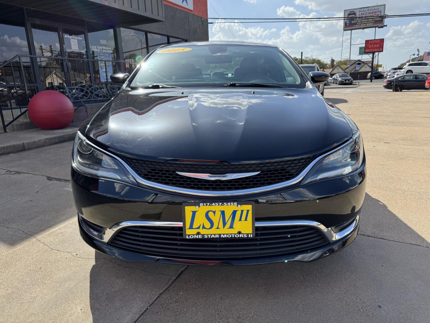 2015 BLACK CHRYSLER 200 LIMITED (1C3CCCAB7FN) , located at 5900 E. Lancaster Ave., Fort Worth, TX, 76112, (817) 457-5456, 0.000000, 0.000000- Photo#1
