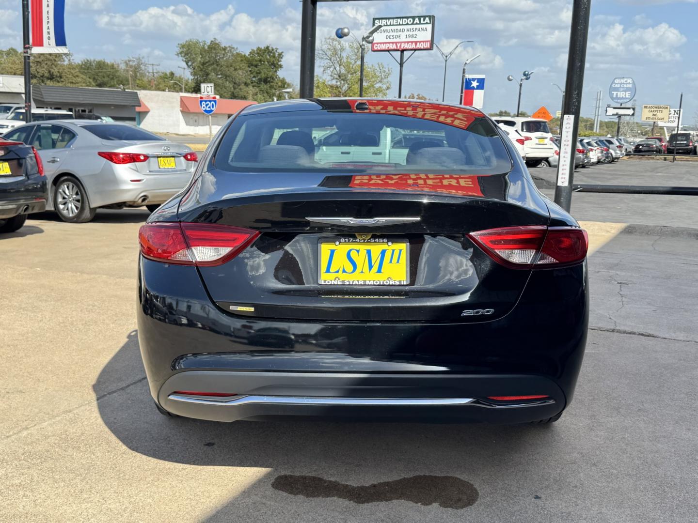 2015 BLACK CHRYSLER 200 LIMITED (1C3CCCAB7FN) , located at 5900 E. Lancaster Ave., Fort Worth, TX, 76112, (817) 457-5456, 0.000000, 0.000000- Photo#4