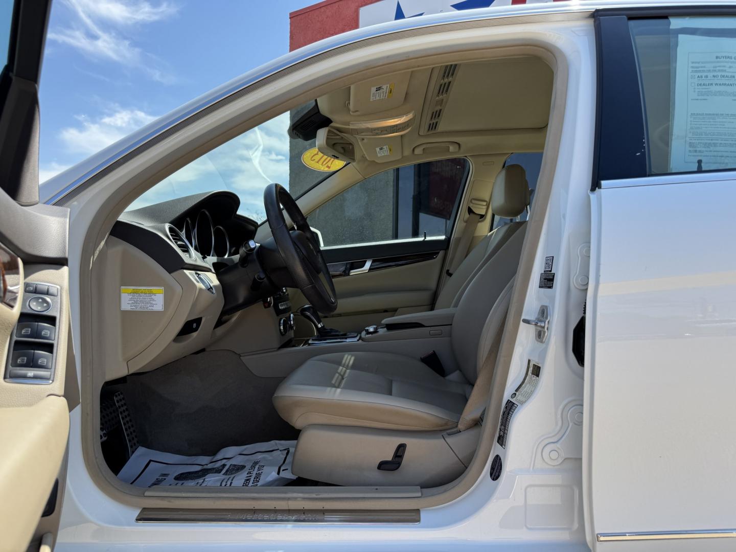 2013 WHITE MERCEDES-BENZ C-CLASS C250 (WDDGF4HB9DA) , located at 5900 E. Lancaster Ave., Fort Worth, TX, 76112, (817) 457-5456, 0.000000, 0.000000- Photo#9