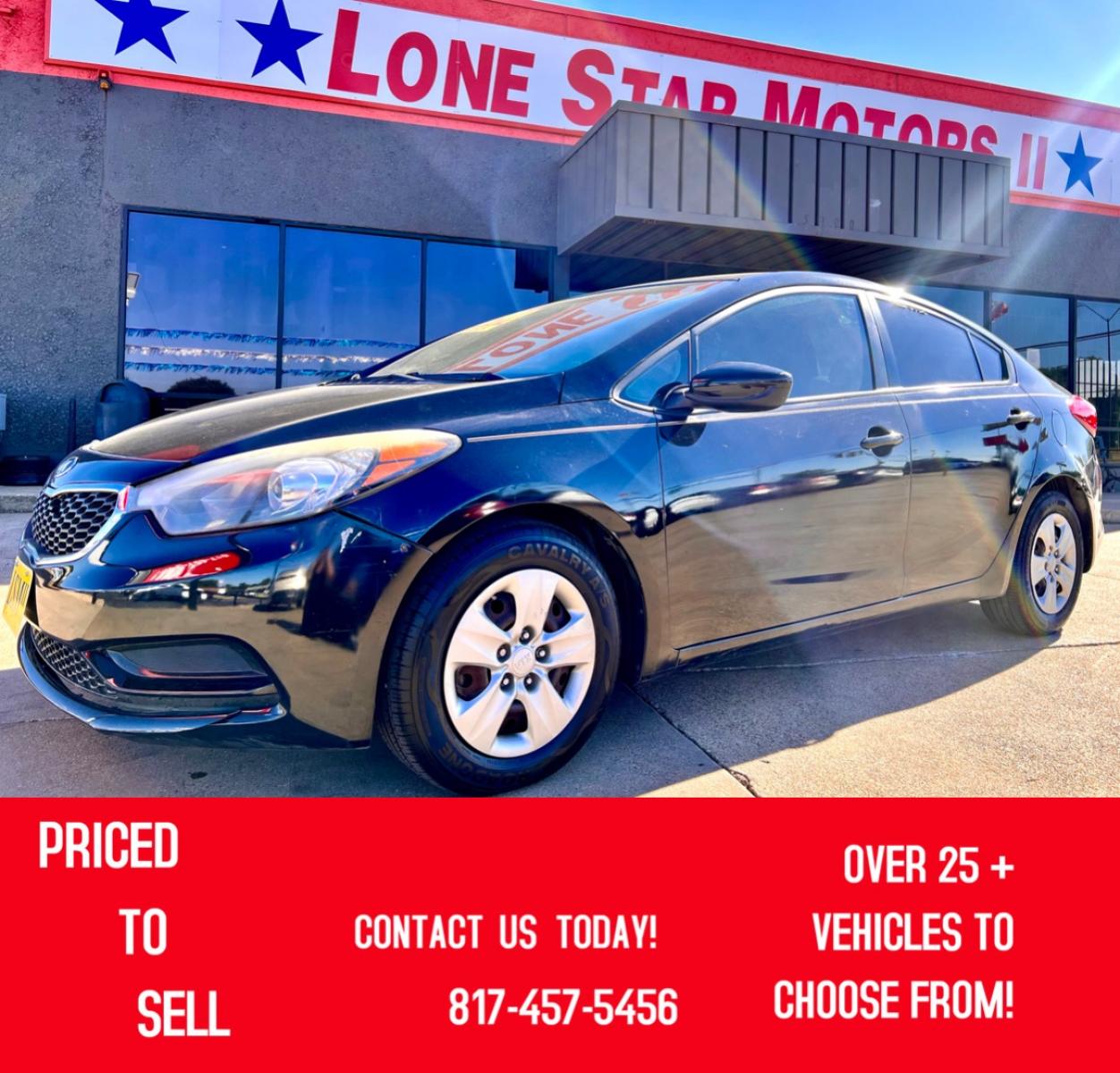 2016 BLACK KIA FORTE LX (KNAFK4A61G5) , located at 5900 E. Lancaster Ave., Fort Worth, TX, 76112, (817) 457-5456, 0.000000, 0.000000 - Cash CASH CAR ONLY, NO FINANCING AVAILABLE. THIS 2016 KIA FORTE LX 4 DOOR SEDAN RUNS AND DRIVES GREAT. IT IS EQUIPPED WITH A CD PLAYER, AM/FM RADIO AND AN AUX PORT. THE TIRES ARE IN GOOD CONDITION AND STILL HAVE TREAD LEFT ON THEM. THIS CAR WILL NOT LAST SO ACT FAST! Call or text Frances a - Photo #0