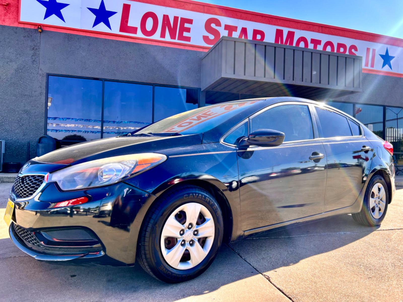 2016 BLACK KIA FORTE LX (KNAFK4A61G5) , located at 5900 E. Lancaster Ave., Fort Worth, TX, 76112, (817) 457-5456, 0.000000, 0.000000 - Cash CASH CAR ONLY, NO FINANCING AVAILABLE. THIS 2016 KIA FORTE LX 4 DOOR SEDAN RUNS AND DRIVES GREAT. IT IS EQUIPPED WITH A CD PLAYER, AM/FM RADIO AND AN AUX PORT. THE TIRES ARE IN GOOD CONDITION AND STILL HAVE TREAD LEFT ON THEM. THIS CAR WILL NOT LAST SO ACT FAST! Call or text Frances a - Photo #1