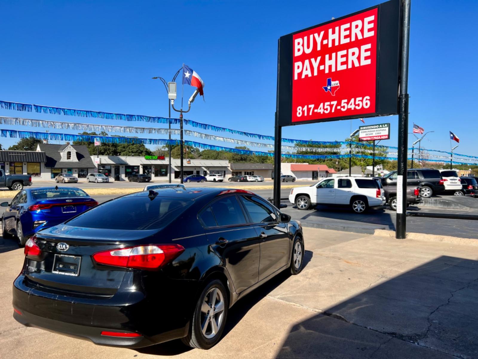 2016 BLACK KIA FORTE LX (KNAFK4A61G5) , located at 5900 E. Lancaster Ave., Fort Worth, TX, 76112, (817) 457-5456, 0.000000, 0.000000 - Cash CASH CAR ONLY, NO FINANCING AVAILABLE. THIS 2016 KIA FORTE LX 4 DOOR SEDAN RUNS AND DRIVES GREAT. IT IS EQUIPPED WITH A CD PLAYER, AM/FM RADIO AND AN AUX PORT. THE TIRES ARE IN GOOD CONDITION AND STILL HAVE TREAD LEFT ON THEM. THIS CAR WILL NOT LAST SO ACT FAST! Call or text Frances a - Photo #6