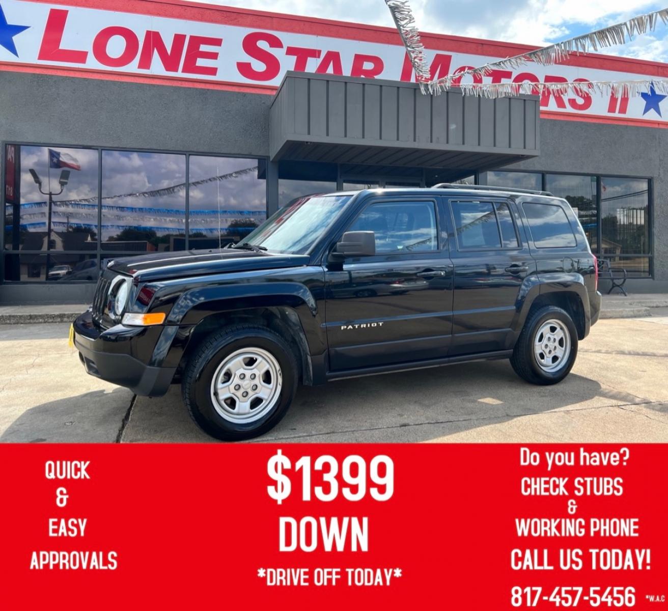 2017 BLACK /Gray JEEP PATRIOT SPORT Sport 4dr SUV (1C4NJPBA5HD) with an 2.0L I4 engine, CVT transmission, located at 5900 E. Lancaster Ave., Fort Worth, TX, 76112, (817) 457-5456, 0.000000, 0.000000 - This is a 2017 Jeep Patriot Sport 4dr SUV that is in excellent condition. There are no dents or scratches. The interior is clean with no rips or tears or stains. All power windows, door locks and seats. Ice cold AC for those hot Texas summer days. It is equipped with a CD player, AM/FM radio, AUX po - Photo #0