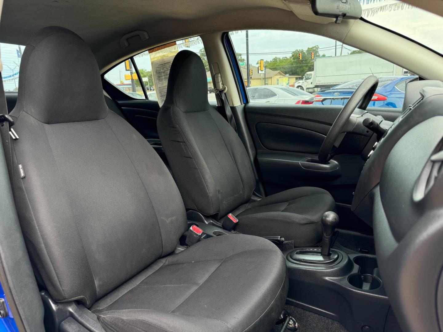 2017 BLUE /Gray NISSAN VERSA S; SL; SV 1.6 S 4dr Sedan 4A (3N1CN7AP0HL) with an 1.6L I4 engine, Automatic 4-Speed transmission, located at 5900 E. Lancaster Ave., Fort Worth, TX, 76112, (817) 457-5456, 0.000000, 0.000000 - This is a 2017 Nissan Versa 1.6 S 4dr Sedan 4A that is in excellent condition. There are no dents or scratches. The interior is clean with no rips or tears or stains. All power windows, door locks and seats. Ice cold AC for those hot Texas summer days. It is equipped with a CD player, AM/FM radio, A - Photo#16