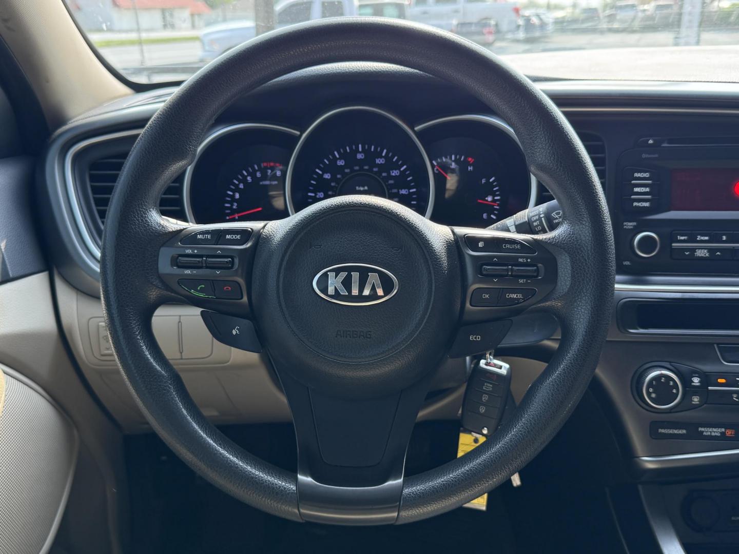 2015 BLACK KIA OPTIMA LX (KNAGM4A74F5) , located at 5900 E. Lancaster Ave., Fort Worth, TX, 76112, (817) 457-5456, 0.000000, 0.000000 - This is a 2015KIA OPTIMA 4 DR SEDAN that is in excellent condition. The interior is clean with no rips or tears or stains. All power windows, door locks and seats. Ice cold AC for those hot Texas summer days. It is equipped with a CD player, AM/FM radio, AUX port, Bluetooth connectivity and Sirius X - Photo#18