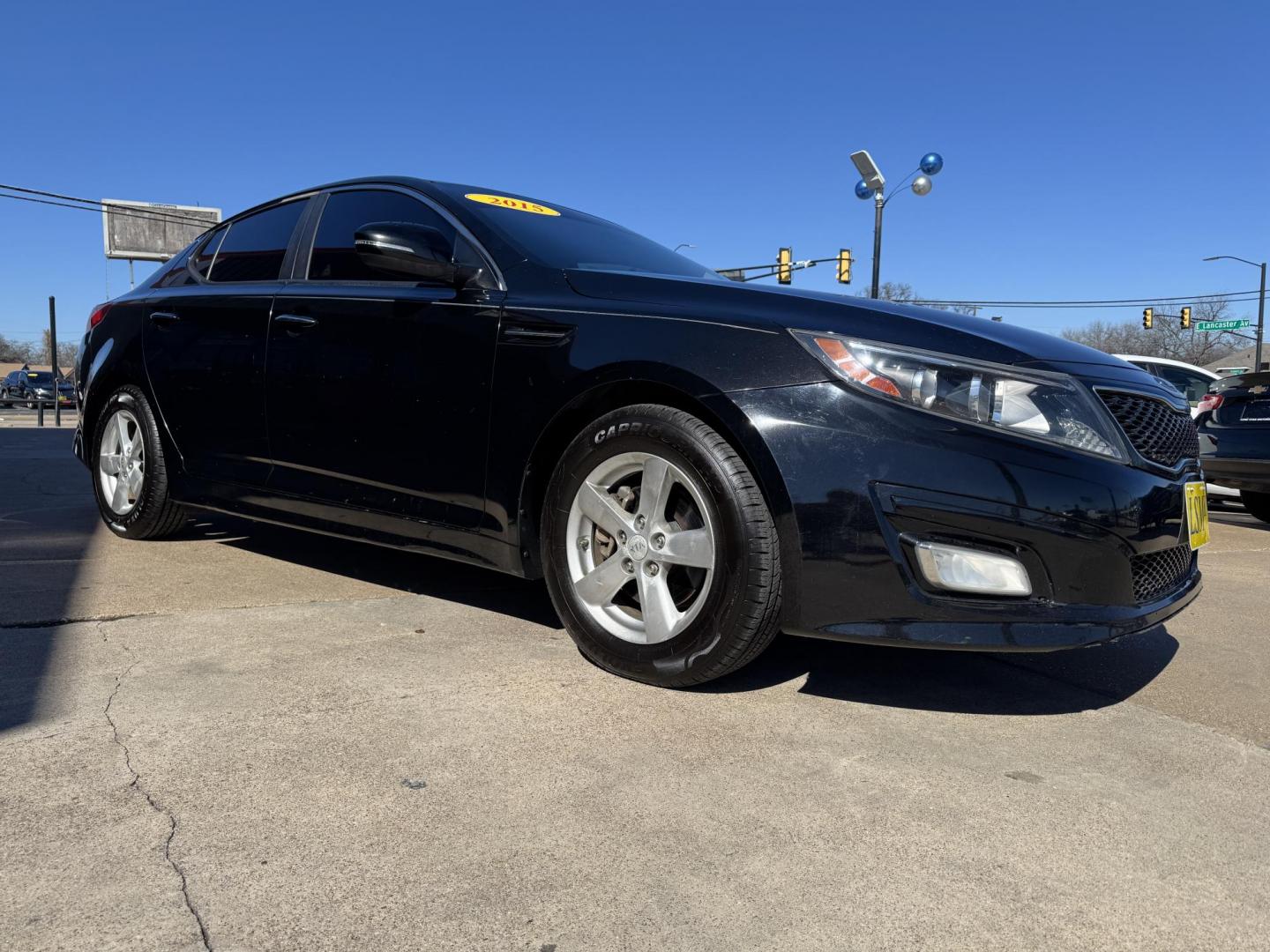 2015 BLACK KIA OPTIMA LX (KNAGM4A74F5) , located at 5900 E. Lancaster Ave., Fort Worth, TX, 76112, (817) 457-5456, 0.000000, 0.000000 - Photo#2