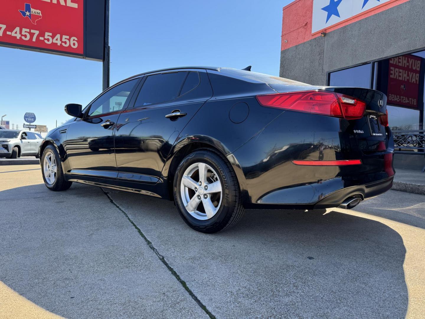 2015 BLACK KIA OPTIMA LX (KNAGM4A74F5) , located at 5900 E. Lancaster Ave., Fort Worth, TX, 76112, (817) 457-5456, 0.000000, 0.000000 - Photo#6