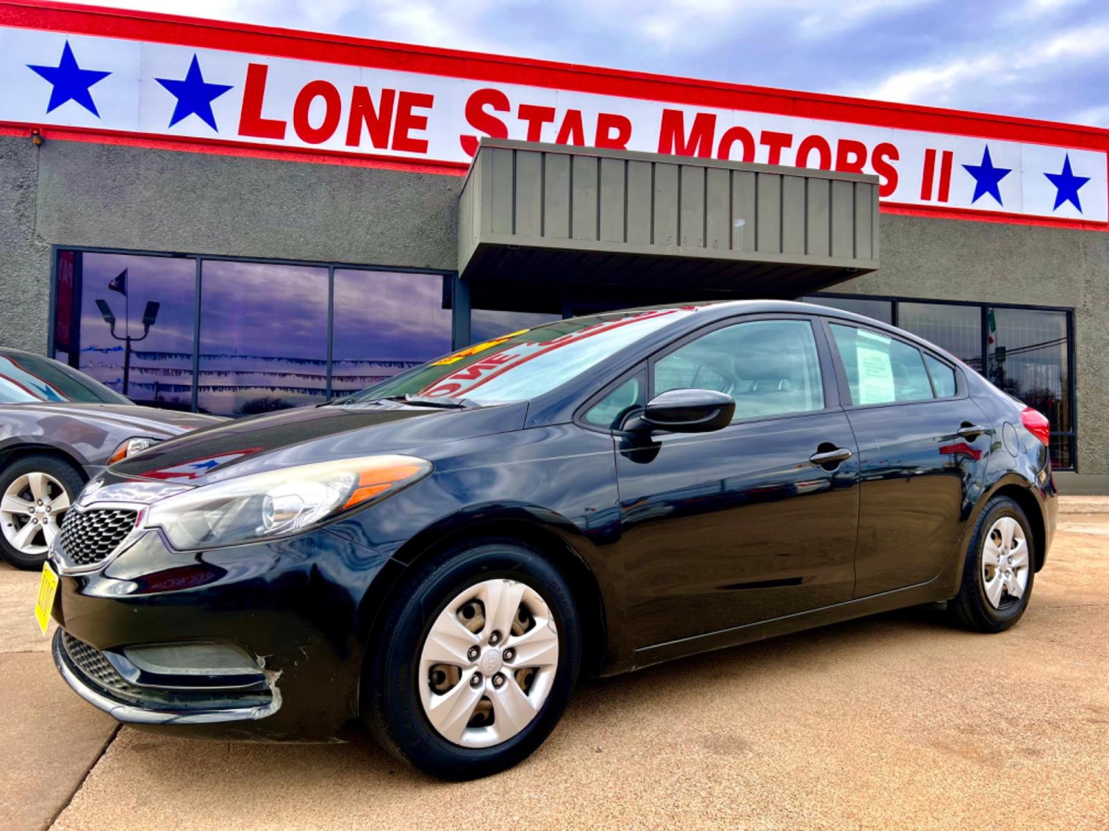 2015 BLACK KIA FORTE LX (KNAFK4A6XF5) , located at 5900 E. Lancaster Ave., Fort Worth, TX, 76112, (817) 457-5456, 0.000000, 0.000000 - Photo #1