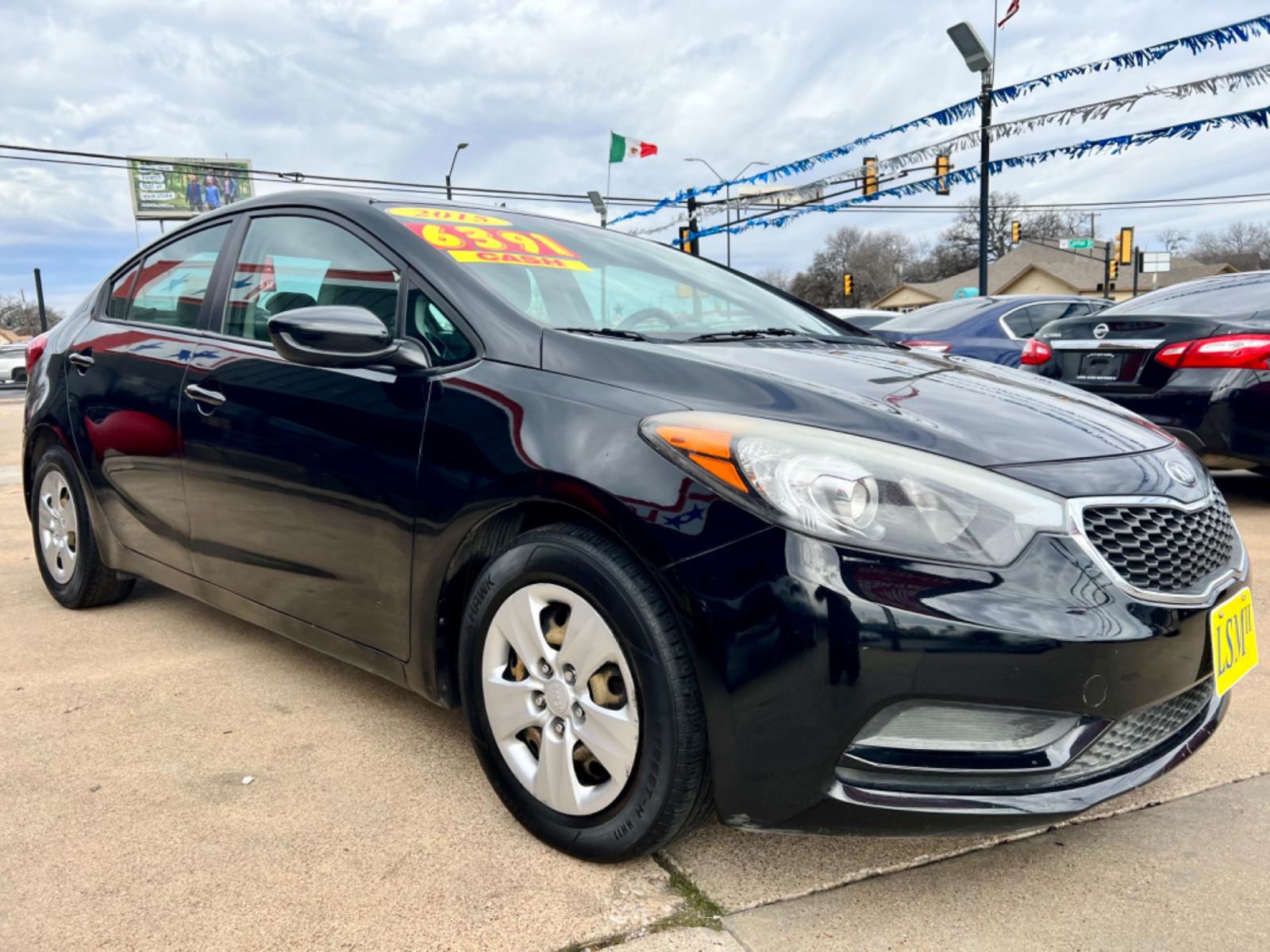 2015 BLACK KIA FORTE LX (KNAFK4A6XF5) , located at 5900 E. Lancaster Ave., Fort Worth, TX, 76112, (817) 457-5456, 0.000000, 0.000000 - Photo #8