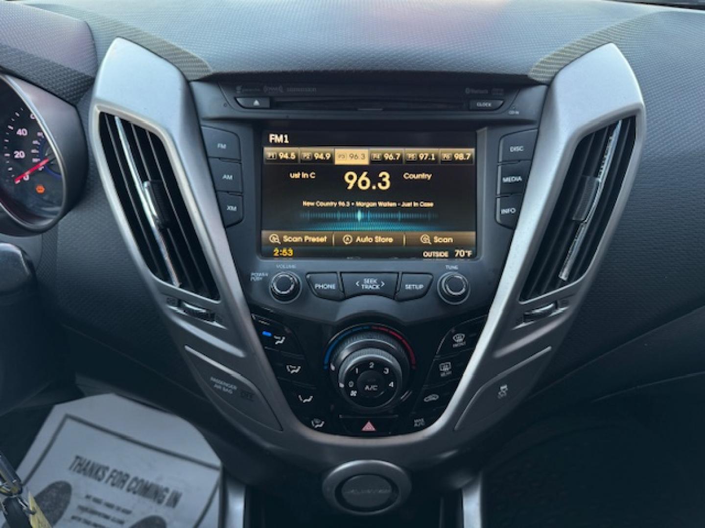 2016 GRAY /Black HYUNDAI VELOSTER Base 3dr Coupe (KMHTC6AD2GU) with an 1.6L I4 engine, Automatic 6-Speed transmission, located at 5900 E. Lancaster Ave., Fort Worth, TX, 76112, (817) 457-5456, 0.000000, 0.000000 - This is a 2016 HYUNDAI VELOSTER 4 DR SEDAN that is in excellent condition. The interior is clean with no rips or tears or stains. All power windows, door locks and seats. Ice cold AC for those hot Texas summer days. It is equipped with a CD player, AM/FM radio, AUX port, Bluetooth connectivity and S - Photo#15