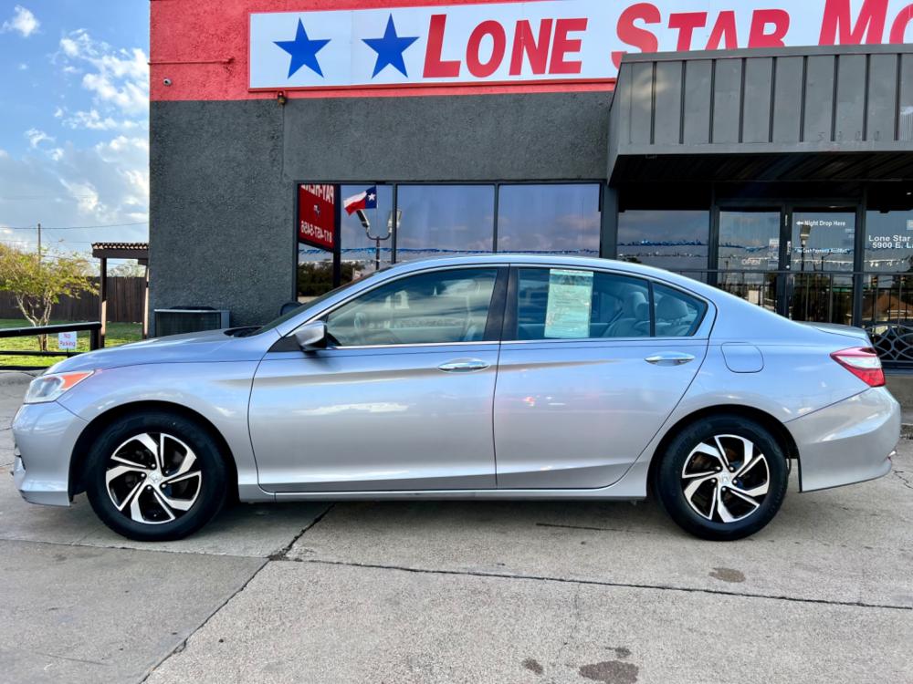 2016 SILVER /Gray HONDA ACCORD LX 4dr Sedan CVT (1HGCR2F36GA) with an 2.4L I4 engine, CVT transmission, located at 5900 E. Lancaster Ave., Fort Worth, TX, 76112, (817) 457-5456, 0.000000, 0.000000 - This is a 2016 Honda Accord LX Sedan CVT 4 DR SEDAN that is in excellent condition. There are no dents or scratches. The interior is clean with no rips or tears or stains. All power windows, door locks and seats. Ice cold AC for those hot Texas summer days. It is equipped with a CD player, AM/FM rad - Photo #3
