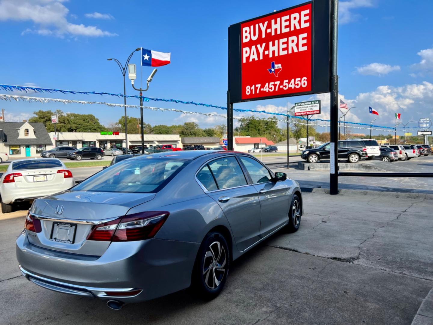 2016 SILVER /Gray HONDA ACCORD LX 4dr Sedan CVT (1HGCR2F36GA) with an 2.4L I4 engine, CVT transmission, located at 5900 E. Lancaster Ave., Fort Worth, TX, 76112, (817) 457-5456, 0.000000, 0.000000 - This is a 2016 Honda Accord LX Sedan CVT 4 DR SEDAN that is in excellent condition. There are no dents or scratches. The interior is clean with no rips or tears or stains. All power windows, door locks and seats. Ice cold AC for those hot Texas summer days. It is equipped with a CD player, AM/FM rad - Photo#6