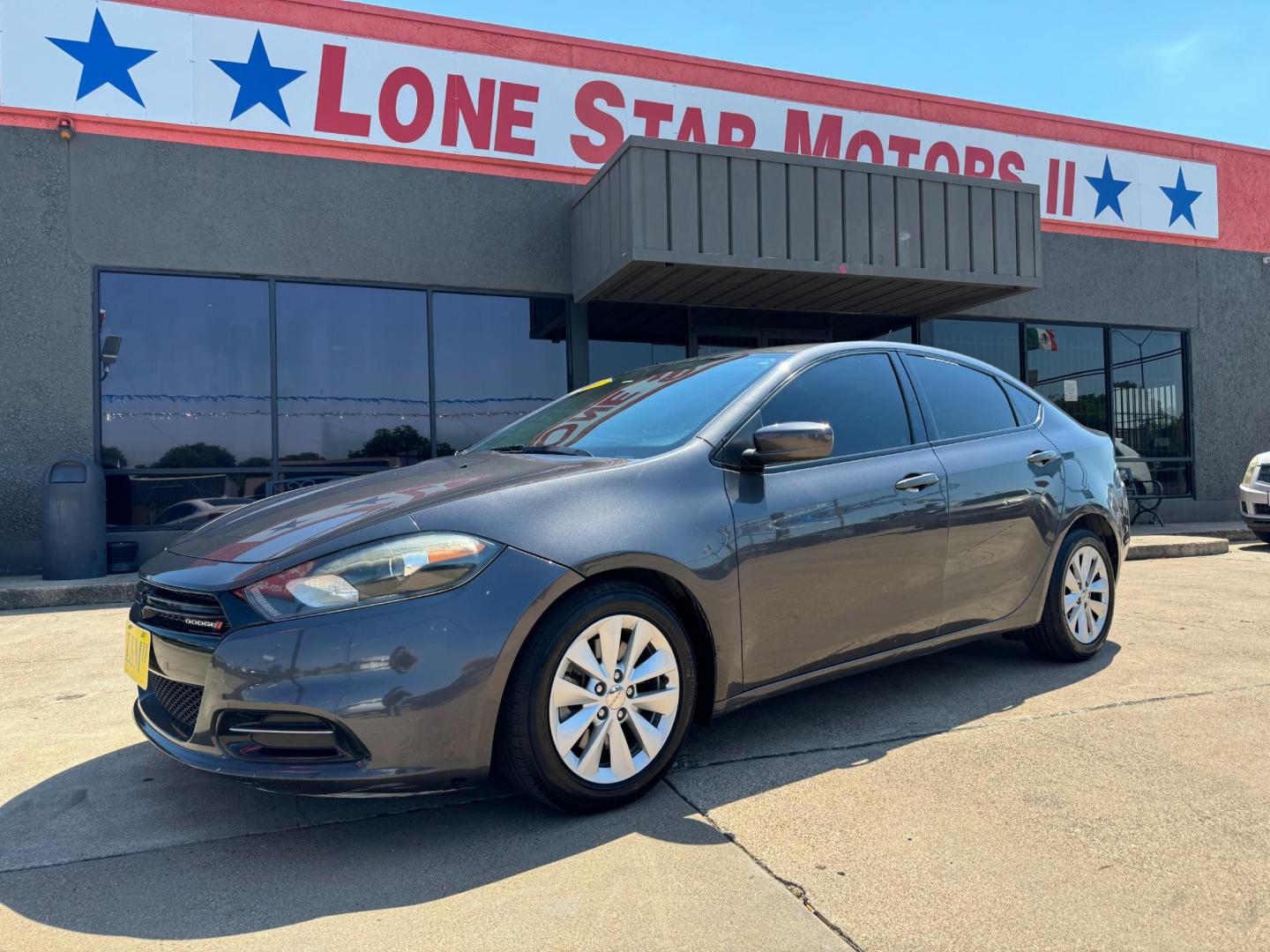 2014 GRAY /Gray DODGE DART SXT 4dr Sedan (1C3CDFBB3ED) with an 2.4L I4 engine, Automatic 6-Speed transmission, located at 5900 E. Lancaster Ave., Fort Worth, TX, 76112, (817) 457-5456, 0.000000, 0.000000 - This is a 2014 Dodge Dart SXT 4dr Sedan that is in excellent condition. There are no dents or scratches. The interior is clean with no rips or tears or stains. All power windows, door locks and seats. Ice cold AC for those hot Texas summer days. It is equipped with a CD player, AM/FM radio, AUX port - Photo#0