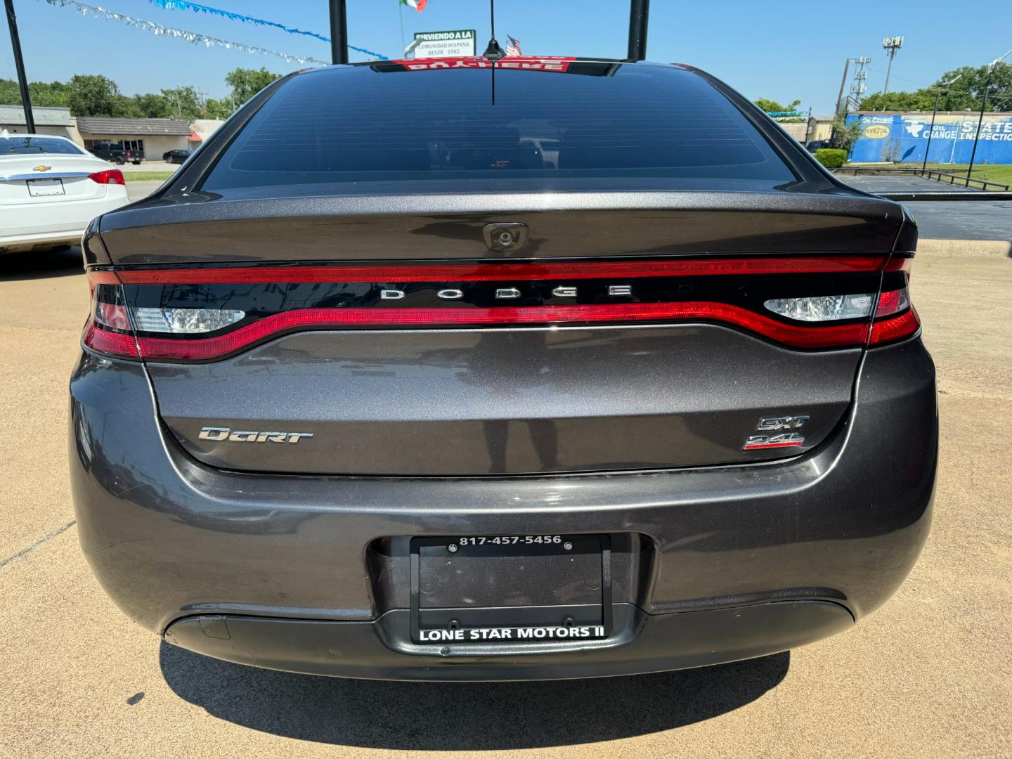 2014 GRAY /Gray DODGE DART SXT 4dr Sedan (1C3CDFBB3ED) with an 2.4L I4 engine, Automatic 6-Speed transmission, located at 5900 E. Lancaster Ave., Fort Worth, TX, 76112, (817) 457-5456, 0.000000, 0.000000 - This is a 2014 Dodge Dart SXT 4dr Sedan that is in excellent condition. There are no dents or scratches. The interior is clean with no rips or tears or stains. All power windows, door locks and seats. Ice cold AC for those hot Texas summer days. It is equipped with a CD player, AM/FM radio, AUX port - Photo#4