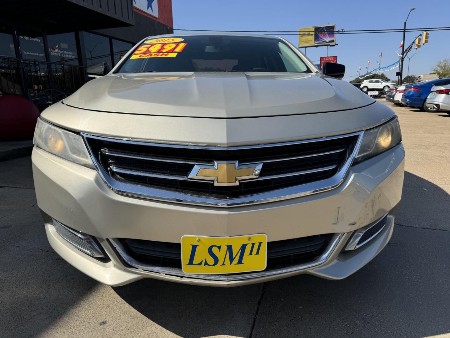 2015 GOLD /Gray CHEVROLET IMPALA LS Fleet 4dr Sedan (2G11X5SL7F9) with an 2.5L I4 engine, Automatic 6-Speed transmission, located at 5900 E. Lancaster Ave., Fort Worth, TX, 76112, (817) 457-5456, 0.000000, 0.000000 - This is a 2015 Chevrolet Impala LS Fleet 4dr Sedan that is in excellent condition. There are no dents or scratches. The interior is clean with no rips or tears or stains. All power windows, door locks and seats. Ice cold AC for those hot Texas summer days. It is equipped with a CD player, AM/FM radi - Photo#2