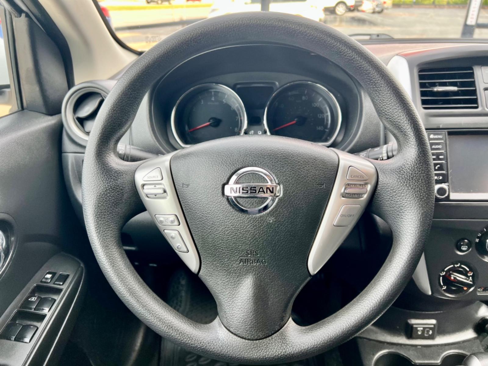2019 WHITE /Gray NISSAN VERSA S 4dr Sedan (3N1CN7AP3KL) with an 1.6L I4 engine, Automatic 5-Speed transmission, located at 5900 E. Lancaster Ave., Fort Worth, TX, 76112, (817) 457-5456, 0.000000, 0.000000 - This is a 2019 Nissan Versa S 4dr Sedan that is in excellent condition. There are no dents or scratches. The interior is clean with no rips or tears or stains. All power windows, door locks and seats. Ice cold AC for those hot Texas summer days. It is equipped with a CD player, AM/FM radio, AUX port - Photo #19