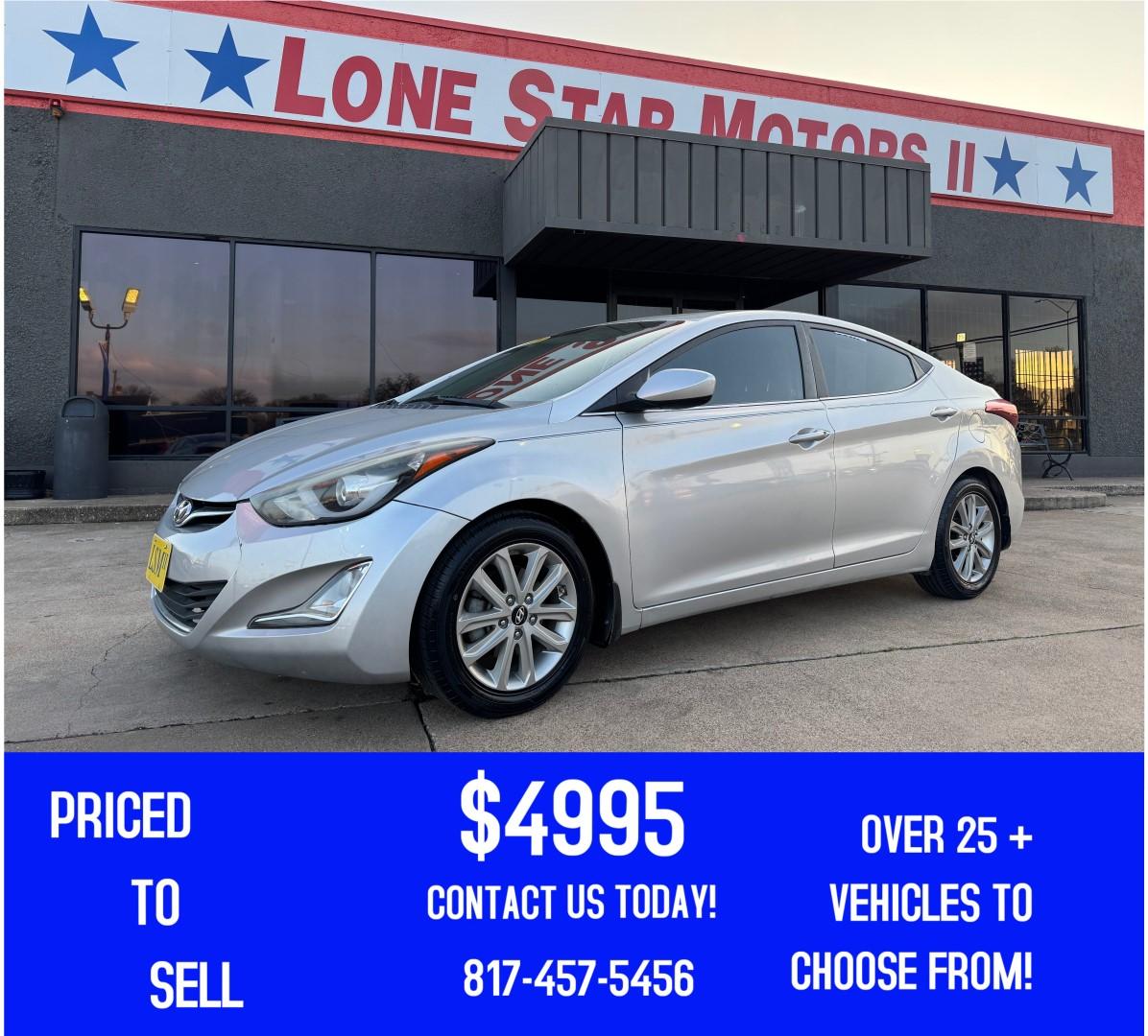 2015 SILVER HYUNDAI ELANTRA (5NPDH4AE6FH) , located at 5900 E. Lancaster Ave., Fort Worth, TX, 76112, (817) 457-5456, 0.000000, 0.000000 - Photo#0