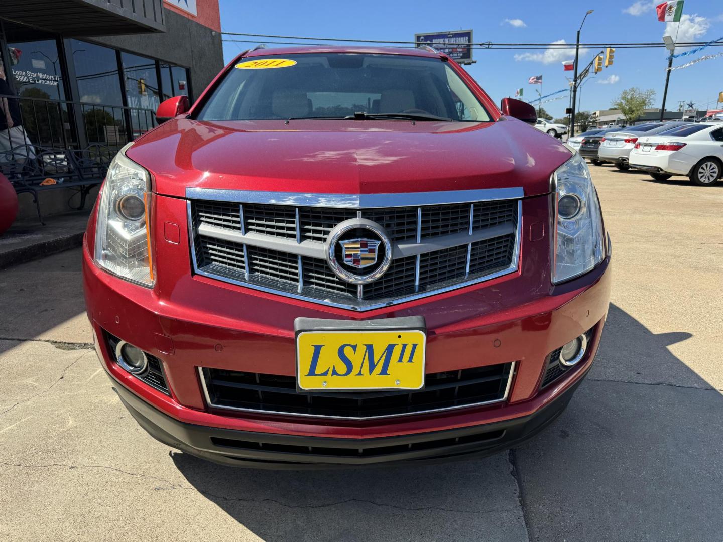 2011 RED /Beige CADILLAC SRX PERFORMANCE Performance Collection 4dr SUV (3GYFNBEY6BS) with an 3.0L V6 engine, Automatic 6-Speed transmission, located at 5900 E. Lancaster Ave., Fort Worth, TX, 76112, (817) 457-5456, 0.000000, 0.000000 - This is a 2011 Cadillac SRX that is in excellent condition. There are no dents or scratches. The interior is clean with no rips or tears or stains. All power windows, door locks and seats. Ice cold AC for those hot Texas summer days. It is equipped with a CD player, AM/FM radio, AUX port, Bluetooth - Photo#2