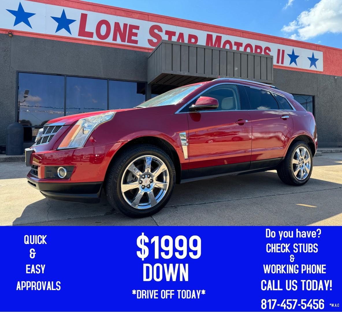 2011 RED /Beige CADILLAC SRX PERFORMANCE Performance Collection 4dr SUV (3GYFNBEY6BS) with an 3.0L V6 engine, Automatic 6-Speed transmission, located at 5900 E. Lancaster Ave., Fort Worth, TX, 76112, (817) 457-5456, 0.000000, 0.000000 - This is a 2011 Cadillac SRX that is in excellent condition. There are no dents or scratches. The interior is clean with no rips or tears or stains. All power windows, door locks and seats. Ice cold AC for those hot Texas summer days. It is equipped with a CD player, AM/FM radio, AUX port, Bluetooth - Photo#0