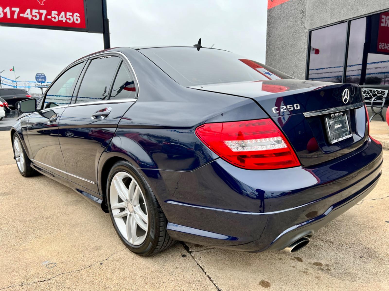 2013 BLUE /Beige MERCEDES-BENZ C-CLASS C250 C 250 Sport 4dr Sedan (WDDGF4HB7DA) with an 1.8L I4 Turbocharger engine, Automatic 7-Speed transmission, located at 5900 E. Lancaster Ave., Fort Worth, TX, 76112, (817) 457-5456, 0.000000, 0.000000 - This is a 2013 Mercedes-Benz C 250 Sport 4dr Sedan that is in excellent condition. There are no dents or scratches. The interior is clean with no rips or tears or stains. All power windows, door locks and seats. Ice cold AC for those hot Texas summer days. It is equipped with a CD player, AM/FM radi - Photo #3