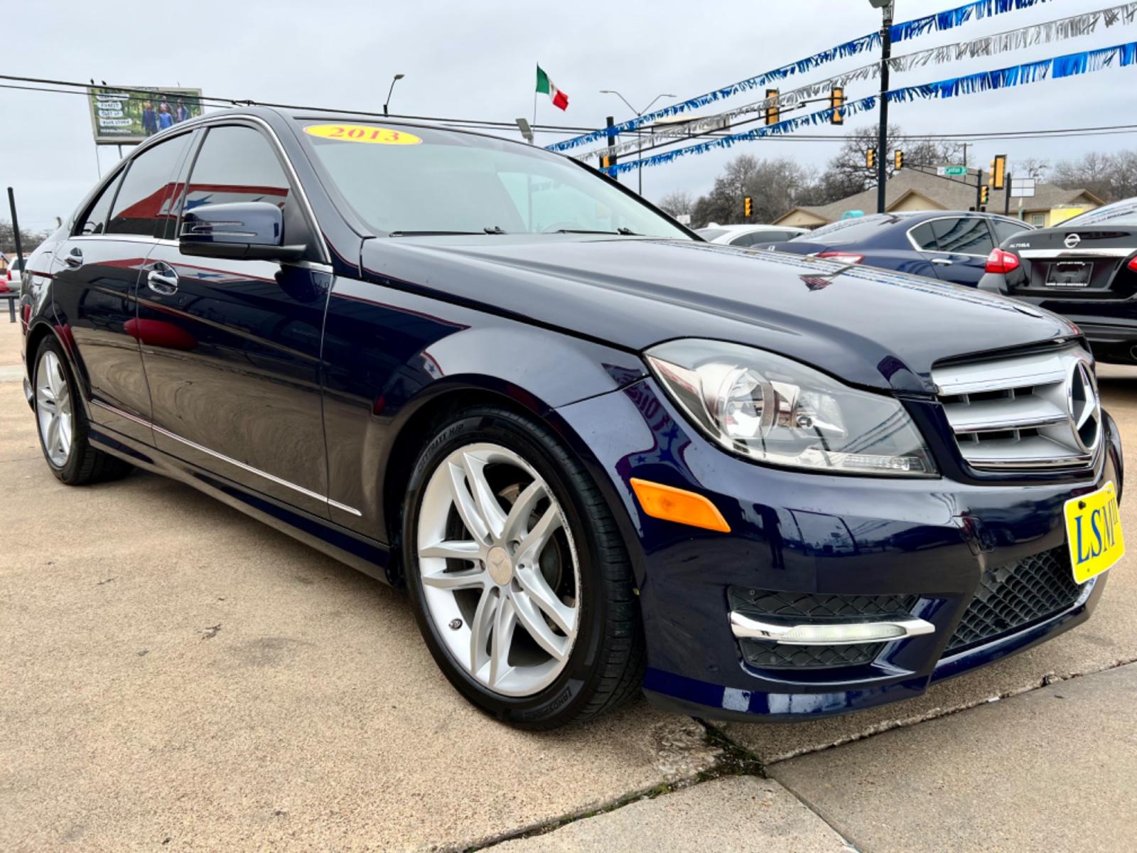 2013 BLUE /Beige MERCEDES-BENZ C-CLASS C250 C 250 Sport 4dr Sedan (WDDGF4HB7DA) with an 1.8L I4 Turbocharger engine, Automatic 7-Speed transmission, located at 5900 E. Lancaster Ave., Fort Worth, TX, 76112, (817) 457-5456, 0.000000, 0.000000 - This is a 2013 Mercedes-Benz C 250 Sport 4dr Sedan that is in excellent condition. There are no dents or scratches. The interior is clean with no rips or tears or stains. All power windows, door locks and seats. Ice cold AC for those hot Texas summer days. It is equipped with a CD player, AM/FM radi - Photo #7