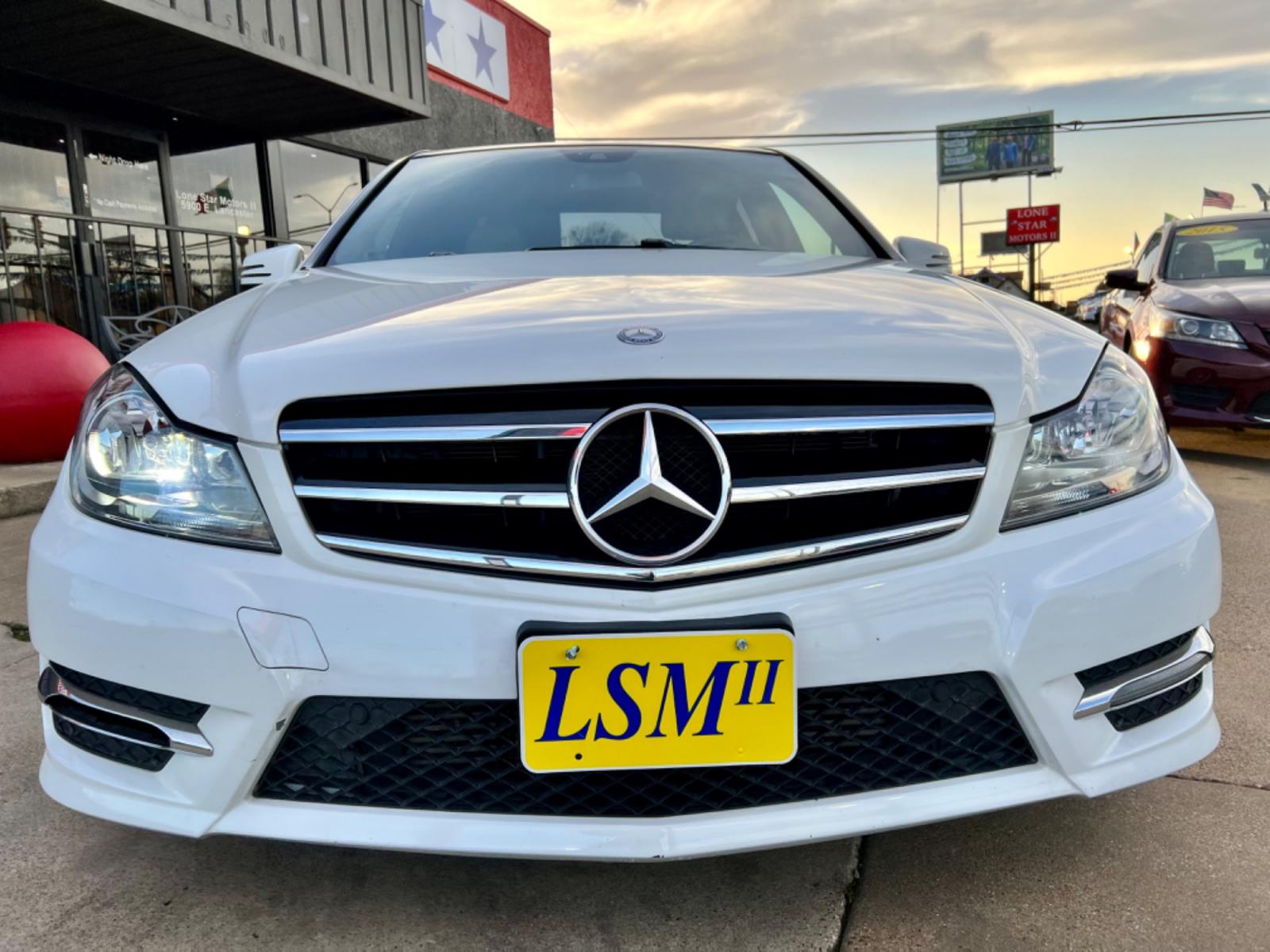 2014 WHITE MERCEDES-BENZ C-CLASS (WDDGF4HB5EA) , located at 5900 E. Lancaster Ave., Fort Worth, TX, 76112, (817) 457-5456, 0.000000, 0.000000 - Photo #2