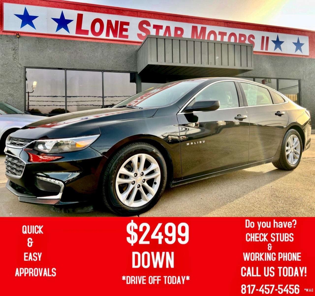 2017 BLACK CHEVROLET MALIBU (1G1ZE5ST8HF) , located at 5900 E. Lancaster Ave., Fort Worth, TX, 76112, (817) 457-5456, 0.000000, 0.000000 - Photo #0