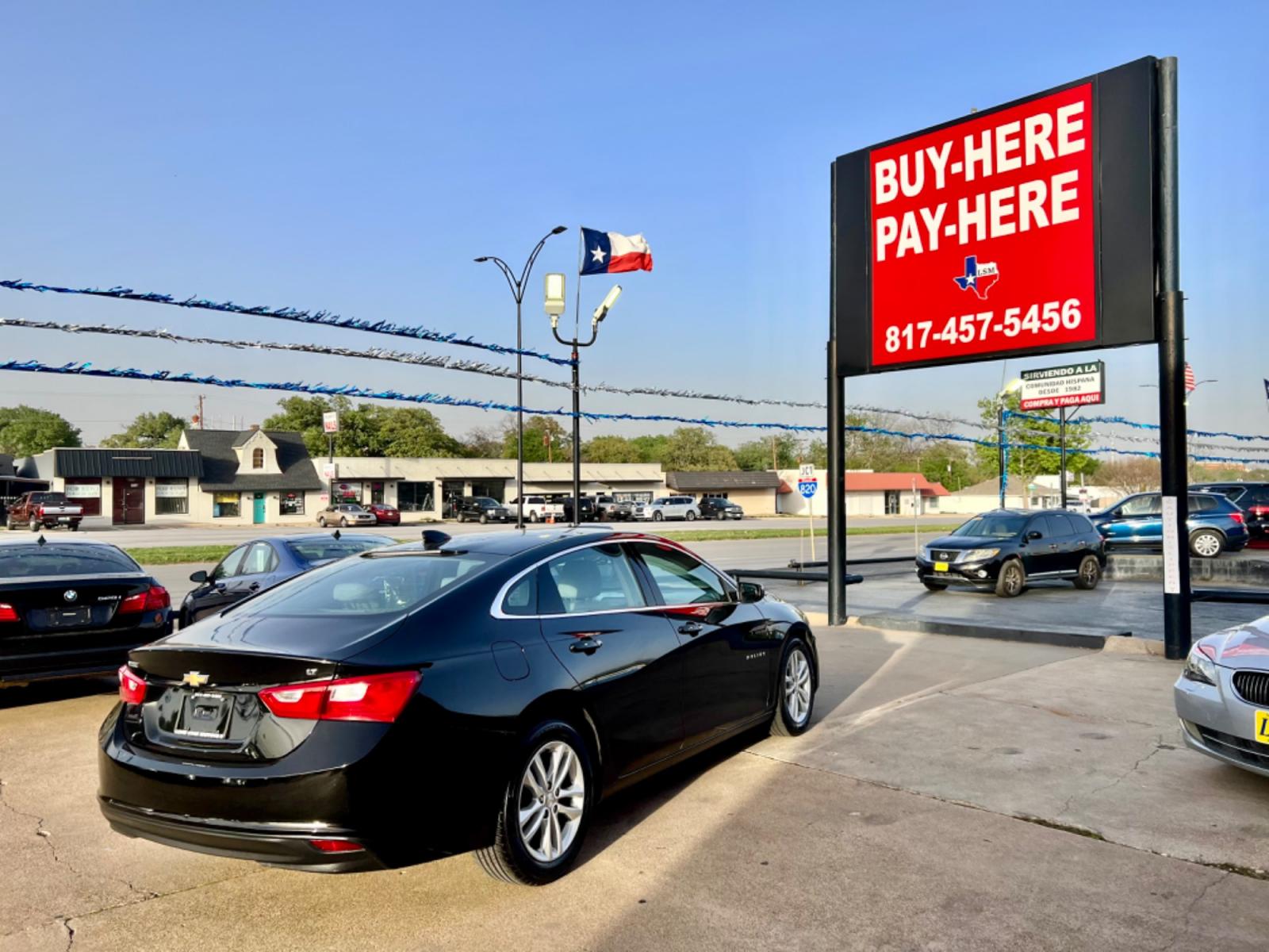 2017 BLACK CHEVROLET MALIBU (1G1ZE5ST8HF) , located at 5900 E. Lancaster Ave., Fort Worth, TX, 76112, (817) 457-5456, 0.000000, 0.000000 - Photo #5