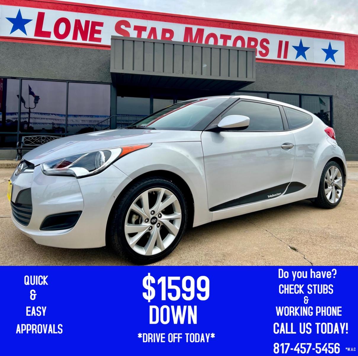 2016 SILVER HYUNDAI VELOSTER (KMHTC6AD7GU) , located at 5900 E. Lancaster Ave., Fort Worth, TX, 76112, (817) 457-5456, 0.000000, 0.000000 - Photo #0