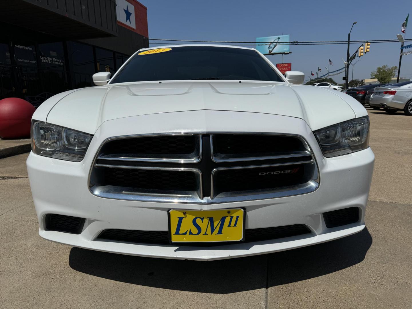 2013 WHITE DODGE CHARGER (2C3CDXBG2DH) , located at 5900 E. Lancaster Ave., Fort Worth, TX, 76112, (817) 457-5456, 0.000000, 0.000000 - This is a 2013 DODGE CHARGER 4 DOOR SEDAN that is in excellent condition. There are no dents or scratches. The interior is clean with no rips or tears or stains. All power windows, door locks and seats. Ice cold AC for those hot Texas summer days. It is equipped with a CD player, AM/FM radio, AUX po - Photo#2