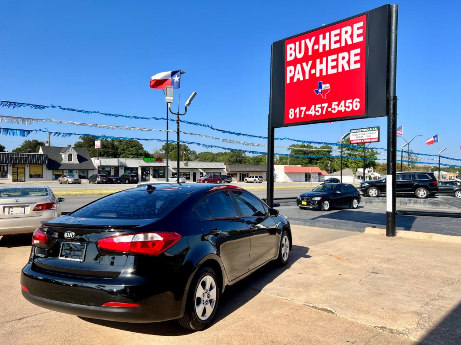 2016 BLACK KIA FORTE (KNAFK4A61G5) , located at 5900 E. Lancaster Ave., Fort Worth, TX, 76112, (817) 457-5456, 0.000000, 0.000000 - This is a 2016 KIA FORTE 4 DOOR SEDAN that is in excellent condition. There are no dents or scratches. The interior is clean with no rips or tears or stains. All power windows, door locks and seats. Ice cold AC for those hot Texas summer days. It is equipped with a CD player, AM/FM radio, AUX port, - Photo #6