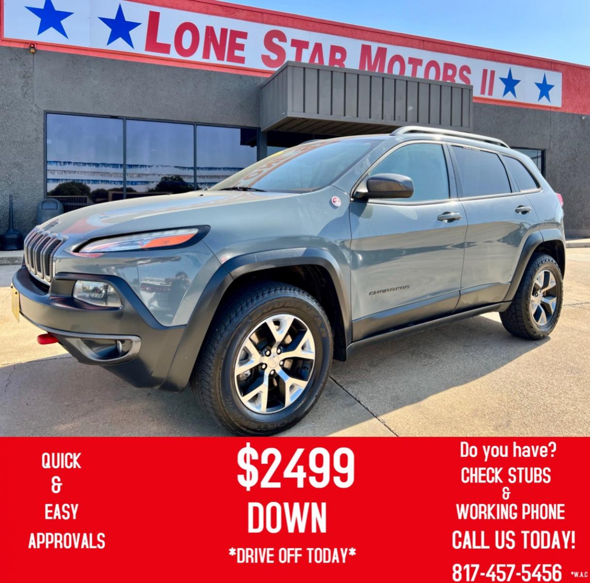 2014 GRAY JEEP CHEROKEE (1C4PJMBS1EW) , located at 5900 E. Lancaster Ave., Fort Worth, TX, 76112, (817) 457-5456, 0.000000, 0.000000 - This is a 2014 JEEP CHEROKEE 4 DOOR SUV that is in excellent condition. There are no dents or scratches. The interior is clean with no rips or tears or stains. All power windows, door locks and seats. Ice cold AC for those hot Texas summer days. It is equipped with a CD player, AM/FM radio, AUX port - Photo #0