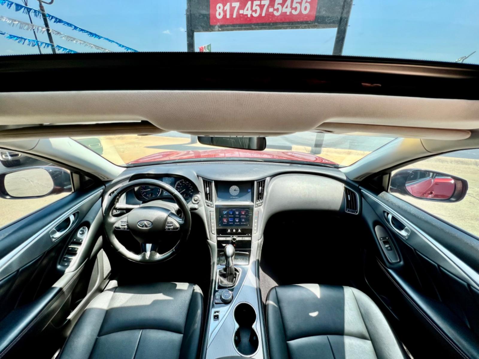 2014 RED INFINITI Q50 (JN1BV7AP9EM) , located at 5900 E. Lancaster Ave., Fort Worth, TX, 76112, (817) 457-5456, 0.000000, 0.000000 - This is a 2014 INFINITI Q50 4 DOOR SEDAN that is in excellent condition. There are no dents or scratches. The interior is clean with no rips or tears or stains. All power windows, door locks and seats. Ice cold AC for those hot Texas summer days. It is equipped with a CD player, AM/FM radio, AUX por - Photo #17
