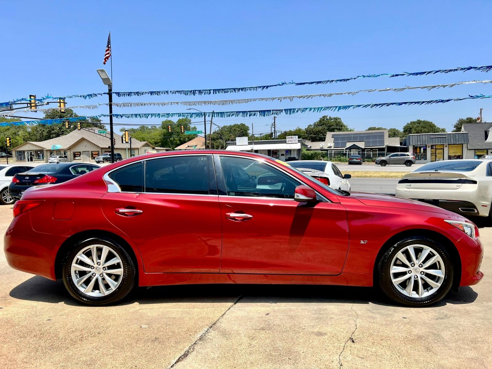 2014 RED INFINITI Q50 (JN1BV7AP9EM) , located at 5900 E. Lancaster Ave., Fort Worth, TX, 76112, (817) 457-5456, 0.000000, 0.000000 - This is a 2014 INFINITI Q50 4 DOOR SEDAN that is in excellent condition. There are no dents or scratches. The interior is clean with no rips or tears or stains. All power windows, door locks and seats. Ice cold AC for those hot Texas summer days. It is equipped with a CD player, AM/FM radio, AUX por - Photo #7