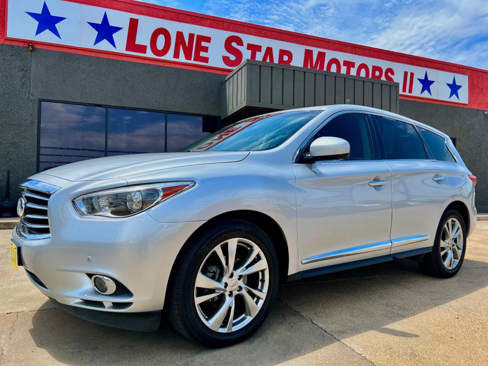 2013 SILVER INFINITI JX35 (5N1AL0MM3DC) , located at 5900 E. Lancaster Ave., Fort Worth, TX, 76112, (817) 457-5456, 0.000000, 0.000000 - This is a 2013 INFINITI JX35 4 DOOR SUV that is in excellent condition. There are no dents or scratches. The interior is clean with no rips or tears or stains. All power windows, door locks and seats. Ice cold AC for those hot Texas summer days. It is equipped with a CD player, AM/FM radio, AUX port - Photo #1