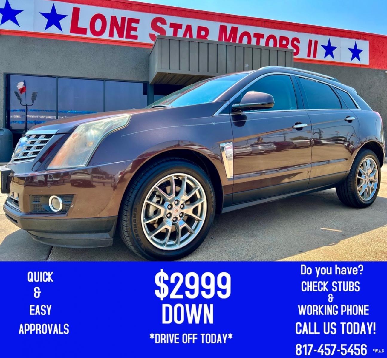 2015 BROWN CADILLAC SRX (3GYFNDE30FS) , located at 5900 E. Lancaster Ave., Fort Worth, TX, 76112, (817) 457-5456, 0.000000, 0.000000 - This is a 2015 CADILLAC SRX 4 DOOR SUV that is in excellent condition. There are no dents or scratches. The interior is clean with no rips or tears or stains. All power windows, door locks and seats. Ice cold AC for those hot Texas summer days. It is equipped with a CD player, AM/FM radio, AUX port, - Photo #0