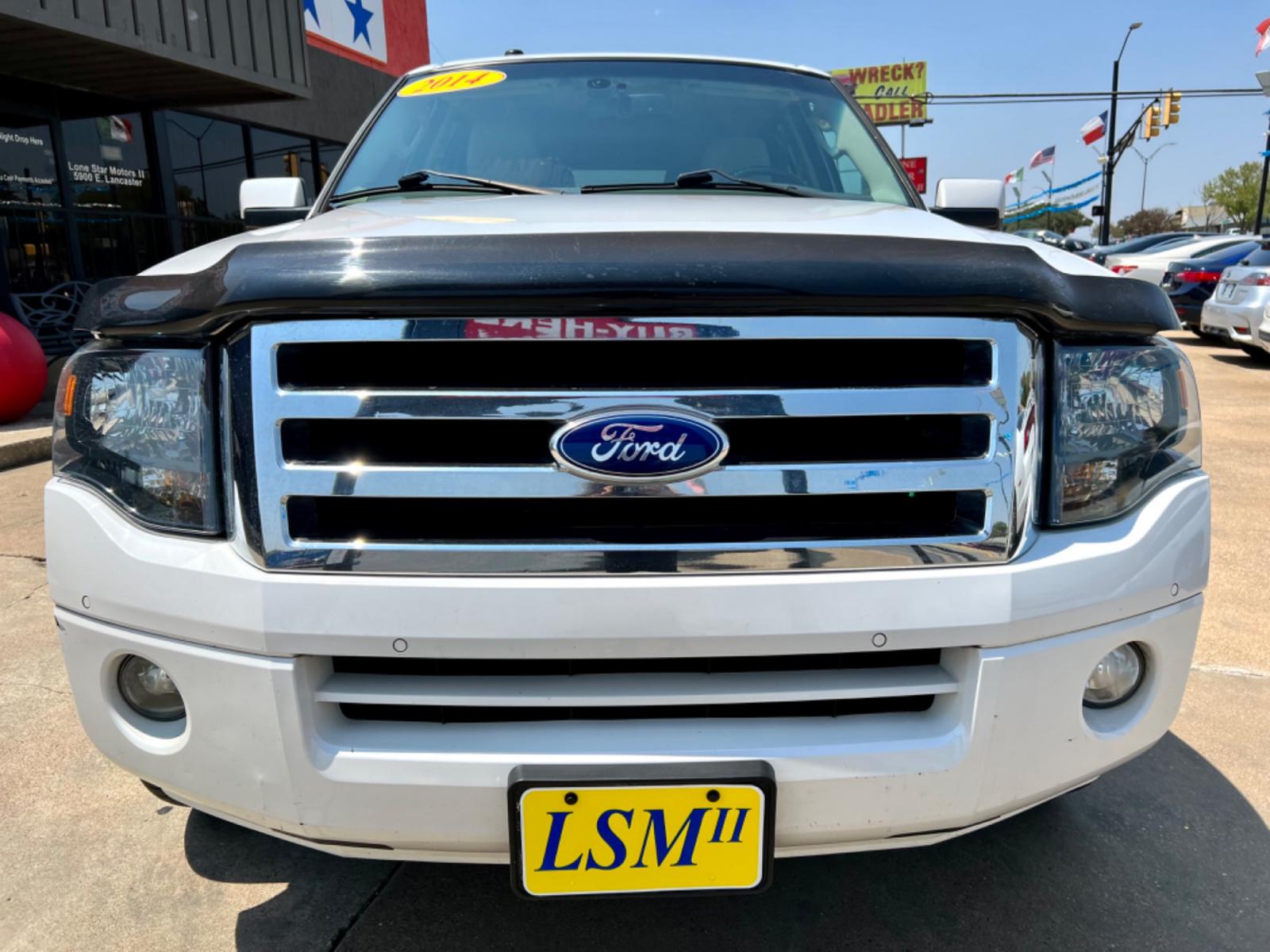 2014 WHITE FORD EXPEDITION EL (1FMJK1K5XEE) , located at 5900 E. Lancaster Ave., Fort Worth, TX, 76112, (817) 457-5456, 0.000000, 0.000000 - This is a 2014 FORD EXPEDITION EL 4 DOOR SUV that is in excellent condition. There are no dents or scratches. The interior is clean with no rips or tears or stains. All power windows, door locks and seats. Ice cold AC for those hot Texas summer days. It is equipped with a CD player, AM/FM radio, AUX - Photo #2