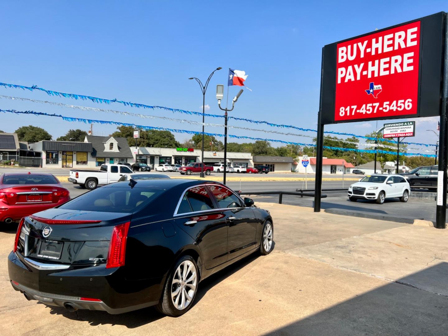 2013 BLACK CADILLAC ATS (1G6AC5SX1D0) , located at 5900 E. Lancaster Ave., Fort Worth, TX, 76112, (817) 457-5456, 0.000000, 0.000000 - This is a 2013 CADILLAC ATS 4 DOOR SEDAN that is in excellent condition. There are no dents or scratches. The interior is clean with no rips or tears or stains. All power windows, door locks and seats. Ice cold AC for those hot Texas summer days. It is equipped with a CD player, AM/FM radio, AUX por - Photo#6