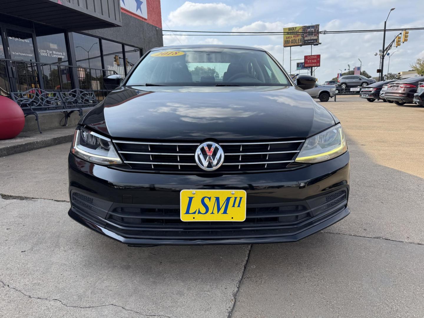 2018 BLACK /GRAY VOLKSWAGEN JETTA 1.4T S (3VW2B7AJ4JM) , located at 5900 E. Lancaster Ave., Fort Worth, TX, 76112, (817) 457-5456, 0.000000, 0.000000 - This is a 2018 VOLKSWAGEN JETTA 4 DR SEDAN. All power windows, door locks and seats. Ice cold AC for those hot Texas summer days. It is equipped with a CD player, AM/FM radio, AUX port, Bluetooth connectivity and Sirius XM radio capability. It runs and drives like new. The tires are like new with pl - Photo#1