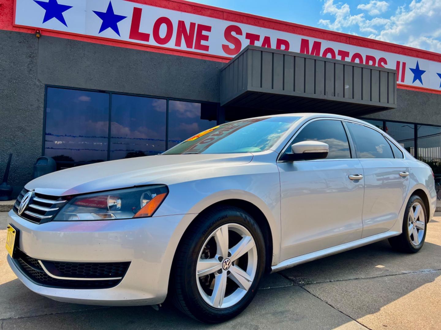 2013 SILVER /Black VOLKSWAGEN PASSAT (1VWBP7A32DC) , located at 5900 E. Lancaster Ave., Fort Worth, TX, 76112, (817) 457-5456, 0.000000, 0.000000 - CASH CAR ONLY, NO FINANCING AVAILABLE. WE'VE SLASHED THE PRICE! NOW ONLY $5,391! THIS 2013 VOLKSWAGEN PASSAT 4 DOOR SEDAN RUNS AND DRIVES GREAT. IT IS EQUIPPED WITH A CD PLAYER, AM/FM RADIO AND AN AUX PORT. THE TIRES ARE IN GOOD CONDITION AND STILL HAVE TREAD LEFT ON THEM. THIS CAR WILL NOT LAST S - Photo#1