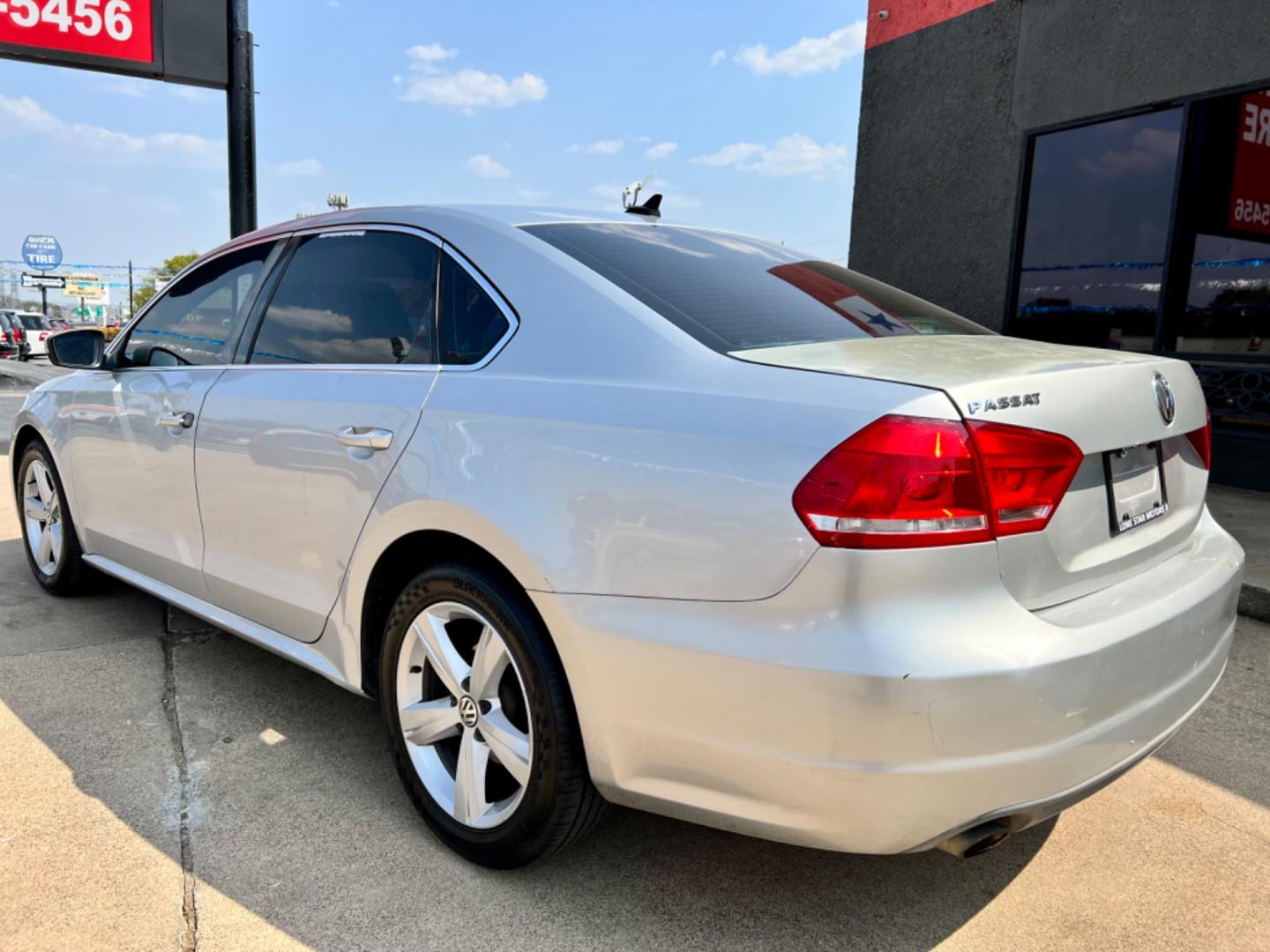 2013 SILVER /Black VOLKSWAGEN PASSAT (1VWBP7A32DC) , located at 5900 E. Lancaster Ave., Fort Worth, TX, 76112, (817) 457-5456, 0.000000, 0.000000 - CASH CAR ONLY, NO FINANCING AVAILABLE. WE'VE SLASHED THE PRICE! NOW ONLY $5,391! THIS 2013 VOLKSWAGEN PASSAT 4 DOOR SEDAN RUNS AND DRIVES GREAT. IT IS EQUIPPED WITH A CD PLAYER, AM/FM RADIO AND AN AUX PORT. THE TIRES ARE IN GOOD CONDITION AND STILL HAVE TREAD LEFT ON THEM. THIS CAR WILL NOT LAST S - Photo#4