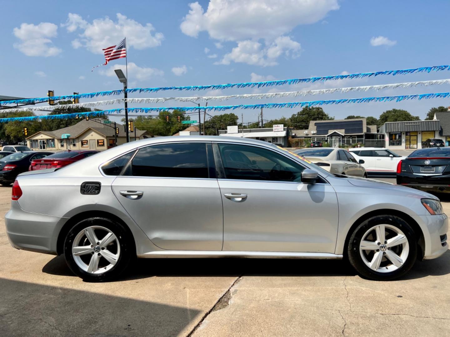 2013 SILVER /Black VOLKSWAGEN PASSAT (1VWBP7A32DC) , located at 5900 E. Lancaster Ave., Fort Worth, TX, 76112, (817) 457-5456, 0.000000, 0.000000 - CASH CAR ONLY, NO FINANCING AVAILABLE. WE'VE SLASHED THE PRICE! NOW ONLY $5,391! THIS 2013 VOLKSWAGEN PASSAT 4 DOOR SEDAN RUNS AND DRIVES GREAT. IT IS EQUIPPED WITH A CD PLAYER, AM/FM RADIO AND AN AUX PORT. THE TIRES ARE IN GOOD CONDITION AND STILL HAVE TREAD LEFT ON THEM. THIS CAR WILL NOT LAST S - Photo#7